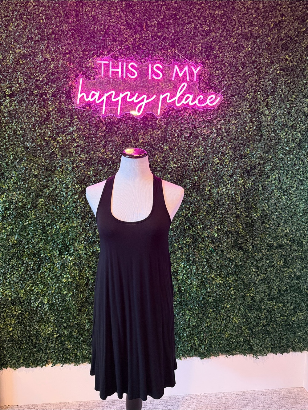 Socialite Classic Black Racerback Swing Dress